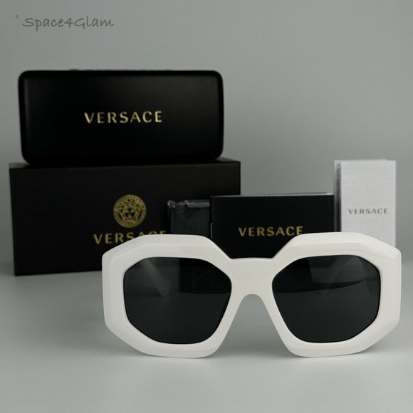 NEW Versace VE4424U 314/87 MEDUSA BIGGIE White Grey Square Oversized Sunglasses main image 10